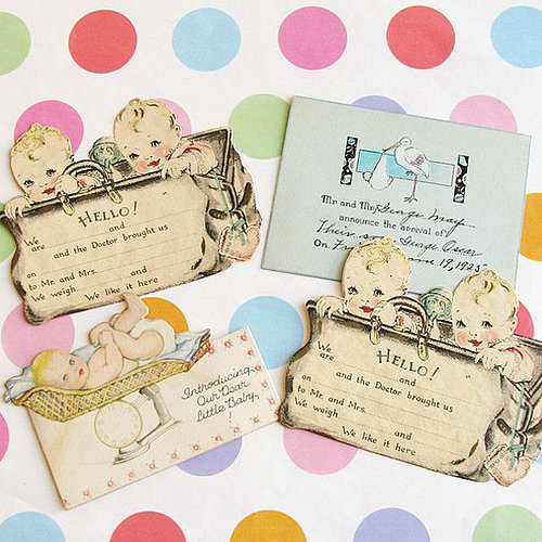 Vintage Baby Announcements