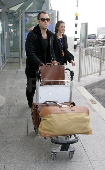 Pictures of Jude Law Arriving in London to See Sienna Miller