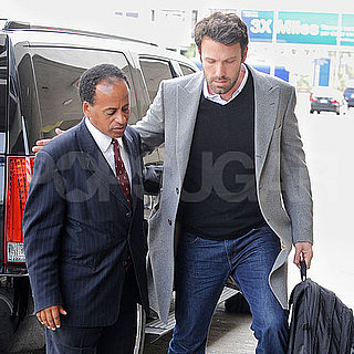 Pictures of Ben Affleck Arriving at LAX and Giving His Driver a Hug