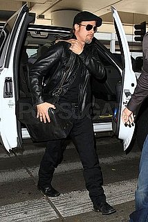 Pictures of Brad Pitt Arriving at LAX to Catch a Flight