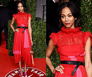 Zoe Saldana Vanity Fair Oscars Party 2011