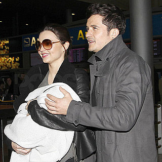 Pictures of Orlando Bloom and Miranda Kerr With Baby Flynn as Miranda Returns to Catwalk at Paris Fashion Week
