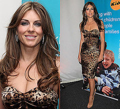 Photos of Elizabeth Hurley in Tight Fitting Leopard Print Dress Photos of Elizabeth Hurley in Tight Fitting Leopard Print Dress