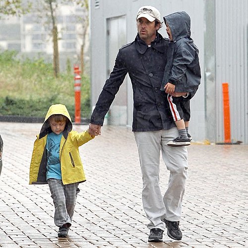 Pictures of Patrick Dempsey Visiting Malibu's Lumber Yard With His Twins Darby and Sullivan