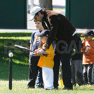 Pictures of Patrick Dempsey at Little League Practice With His Twin Boys Darby and Sullivan and Wife Jillian