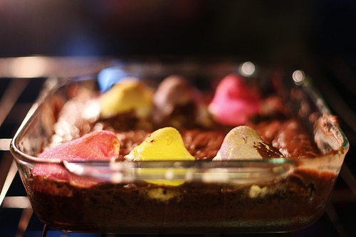 Peep-Stuffed Brownies Peep-Stuffed Brownies