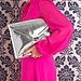Violet May Silver Python Clutch ($195)