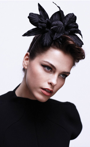 Double Satin Orchid Headband