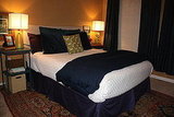 Bedroom in Navy & Green