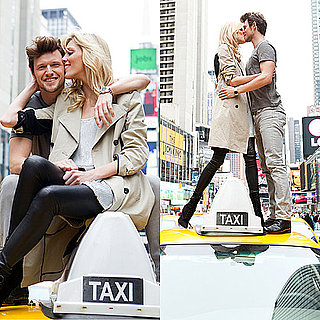 Anja Rubik and Fiance Sasha Knezevic Pose For DKNY in New York