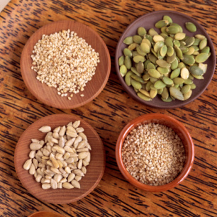 Calories in Pumpkin Seeds, Chia Seeds, Sunflower Seeds, and Flaxseeds