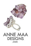 modern organic jewelry. chunky amethyst cluster ring