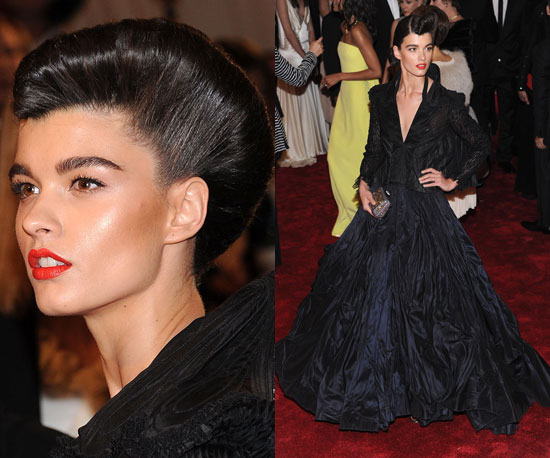 Crystal Renn at the Met Gala 2011 in Zac Posen Crystal Renn at the Met Gala 2011 in Zac Posen