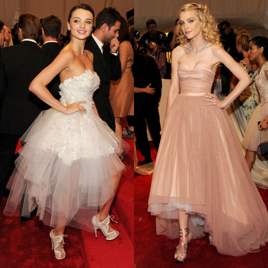 Miranda Kerr and Jessica Stam: Ballerina Dresses at the Met Gala Miranda Kerr and Jessica Stam: Ballerina Dresses at the Met Gala