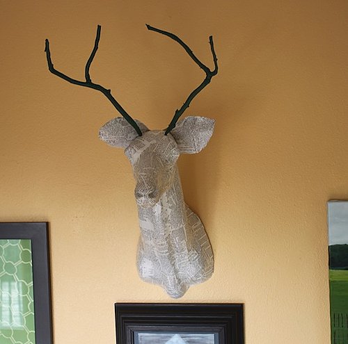 DIY Deer Head Art