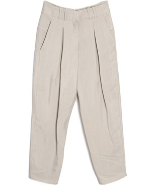 Alexander Wang Pleated Twill Drop Crotch Trousers ($435)