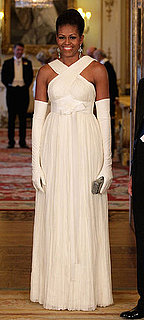 Michelle Obama Wears Tom Ford Cream Gown to UK State Dinner