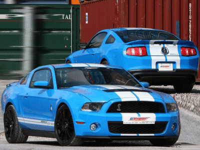 Alongside the Mustang V6 and V8 Mustang GT the wild Mustang Shelby GT500 is