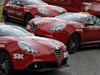 The New Alfa Romeo Giulietta enter the track as a safety car in the World 