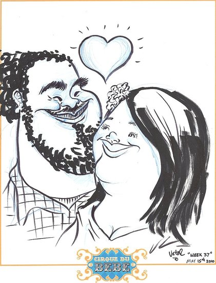 Our caricature...LOVE!