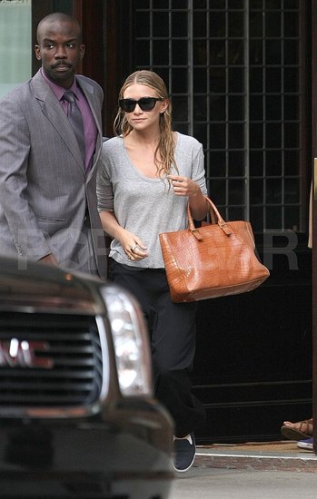 Ashley Olsen Pictures Walking in NYC From a Hotel