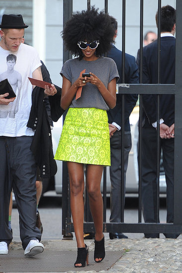 Julia Sarr-Jamois in a Christopher Kane skirt Julia Sarr-Jamois in a Christopher Kane skirt