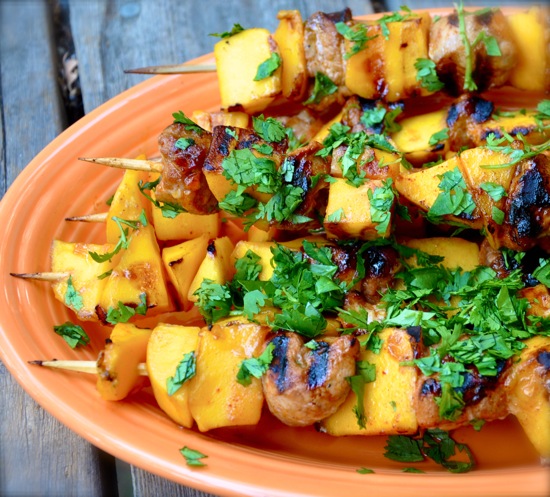 Pork and Mango Skewers Pork and Mango Skewers