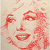Marilyn Monroe Portrait Made From Kisses