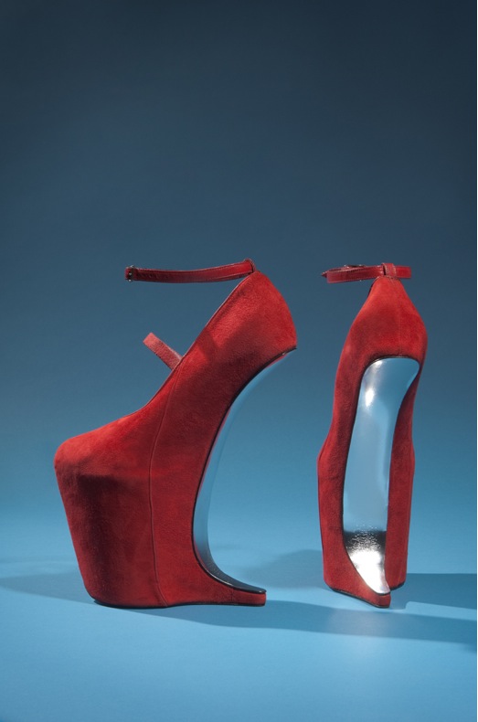 Red suede shoes by Nina Ricci Red suede shoes by Nina Ricci