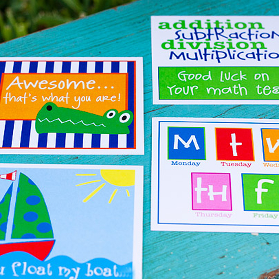 Lauren McKinsey Designs Lunch Box Notes ($6)