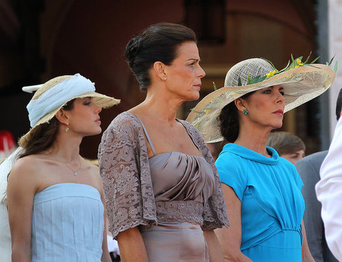 Charlotte stood with her aunt Princess Stephanie of Monaco and her mother, Princess Caroline of Hanover, as they arrived at Prince Albert and Charlene's civil wedding ceremony in July 2011.
Charlotte stood with her aunt Princess Stephanie of Monaco and her mother, Princess Caroline of Hanover, as they arrived at Prince Albert and Charlene's civil wedding ceremony in July 2011.