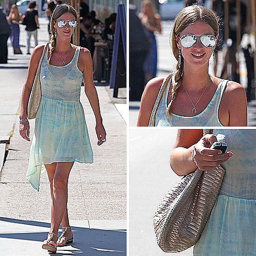 Nicky Hilton Sheer Dress Street Style
