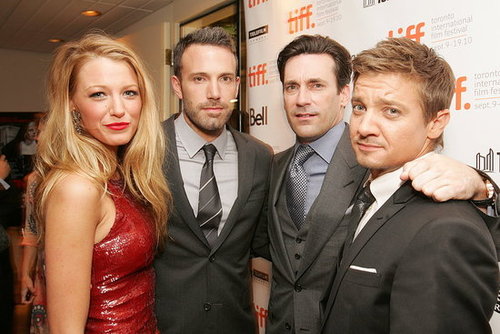 Ben Affleck was in good company at the 2010 premiere of The Town. Blake Lively, Jon Hamm, and Jeremy Renner all made the trip to Toronto to support their movie.
Ben Affleck was in good company at the 2010 premiere of The Town. Blake Lively, Jon Hamm, and Jeremy Renner all made the trip to Toronto to support their movie.