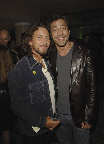 Eddie Vedder and Javier Bardem hung out during 2007's Into the Wild afterparty.
Eddie Vedder and Javier Bardem hung out during 2007's Into the Wild afterparty.