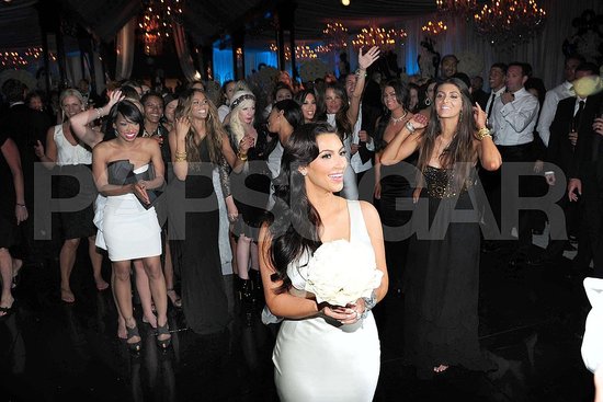 Kim Kardashian threw her bouquet Source Startraks Photo 