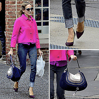 Sarah Jessica Parker Wearing a Pink Jacket
