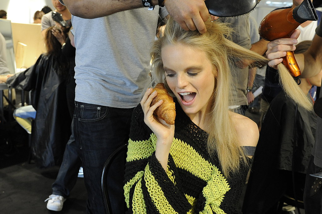 Spring 2012 Backstage Pictures: Giorgio Armani, Roberto Cavalli, DSquared2, Gianfranco Ferre Spring 2012 Backstage Pictures: Giorgio Armani, Roberto Cavalli, DSquared2, Gianfranco Ferre
