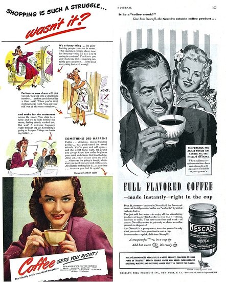 Shopping can be such a struggle! Good thing we have coffee to brighten up our day (and our cranky hubby's day).
Shopping can be such a struggle! Good thing we have coffee to brighten up our day (and our cranky hubby's day).