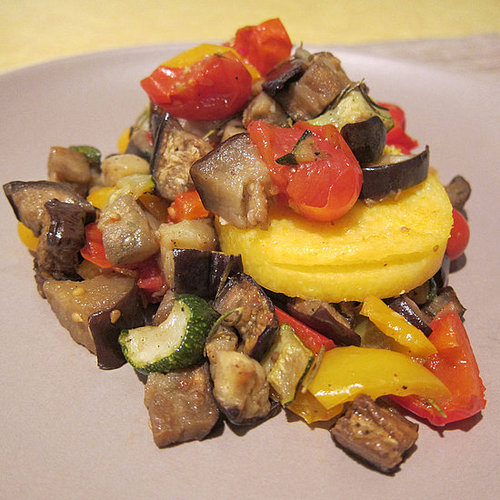 Fresh Corn Polenta With Roasted Ratatouille and Ricotta Fresh Corn Polenta With Roasted Ratatouille and Ricotta
