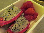 Dragonfruit and Raspberries