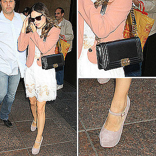 Rachel Bilson Wearing Suno Dress and Vanessa Bruno Blazer