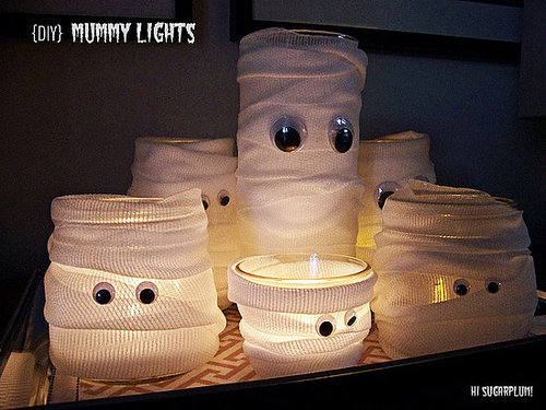 Easy Halloween Mummy Lights