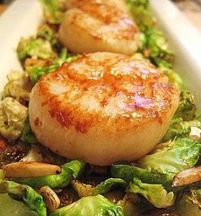 Seared Scallops & Deconstructed Brussels Sprouts