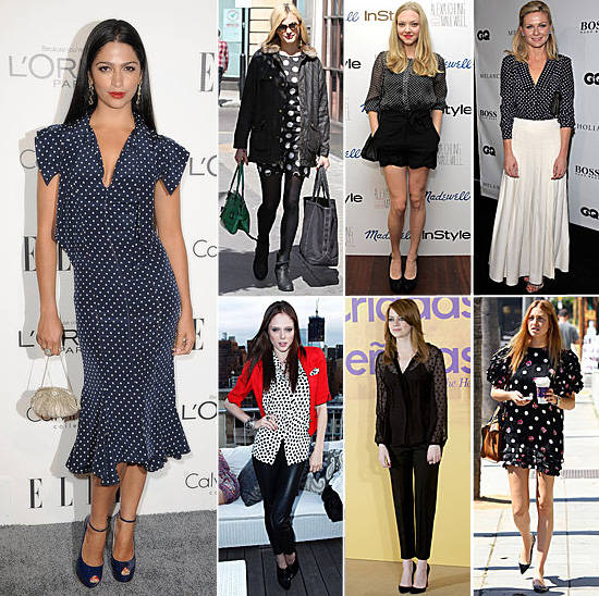 Pictures of Celebrities wearing Polkadots: See How Kirsten Dunst, Emma Stone, Coco Rocha and more Work the Trend!