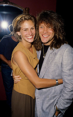 Julia Roberts gave Jon Bon Jovi a squeeze at the Young Guns II premiere in July 1990.
Julia Roberts gave Jon Bon Jovi a squeeze at the Young Guns II premiere in July 1990.