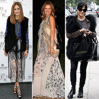 Olivia Palermo, Selma Blair Wearing Fur Vests