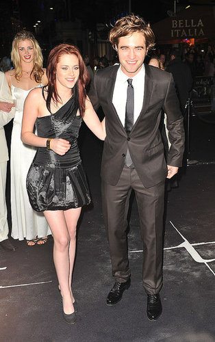 Robert Pattinson and Kristen Stewart had a ball together at the London premiere of Twilight in December 2008.
Robert Pattinson and Kristen Stewart had a ball together at the London premiere of Twilight in December 2008.