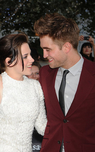Robert Pattinson and Kristen Stewart stole a sweet glance at the LA premiere of Eclipse in June 2010.
Robert Pattinson and Kristen Stewart stole a sweet glance at the LA premiere of Eclipse in June 2010.
