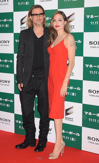 Brad Pitt and Angelina Jolie in Japan together. Brad Pitt and Angelina Jolie in Japan together.