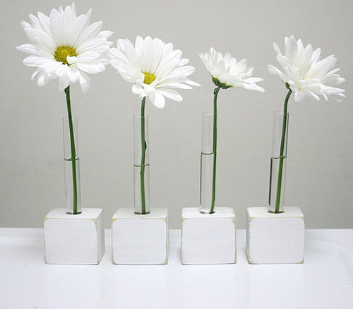 Bud Vases set of four small for table setting by LynettesArt